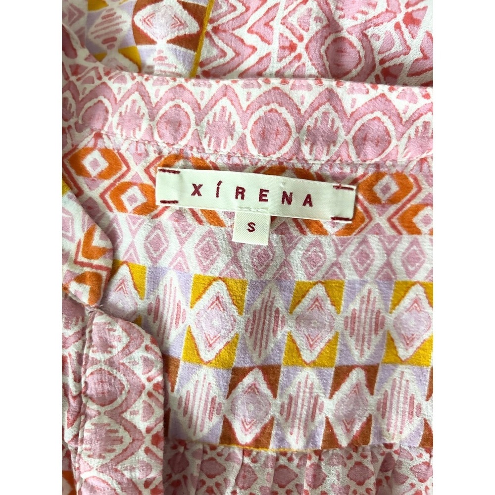 Xirena Billie Cotton Tiered Babydoll Mini Dress Terra Rose Pink Size Small - Picture 5 of 6